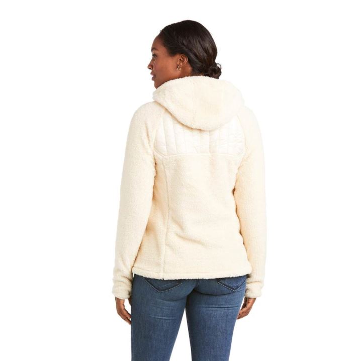 Ariat Coalesce Hoodie Full Zip Sweatshirt Raw Canvas | s8LTMhnS