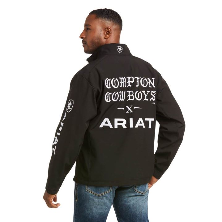 Ariat Compton Cowboys Ariat Logo 2.0 Softshell Jacket Schwarz | aAK1HdME