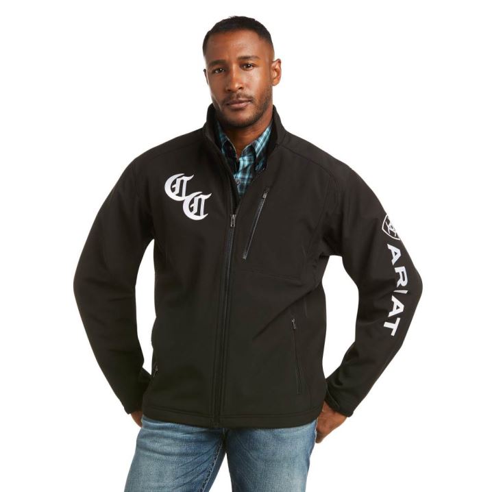 Ariat Compton Cowboys Ariat Logo 2.0 Softshell Jacket Schwarz | aAK1HdME