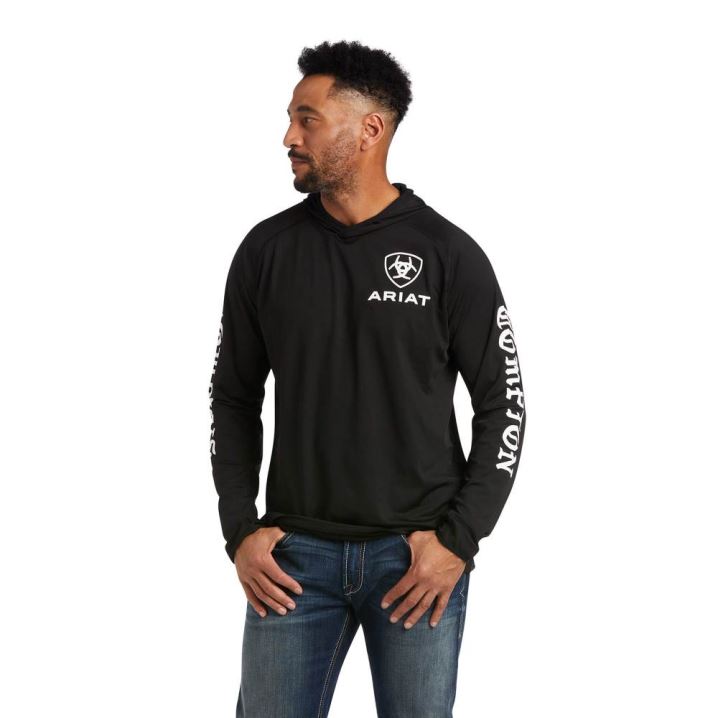 Ariat Compton Cowboys Tek Base Sweatshirt Schwarz | 2RBRbGZq