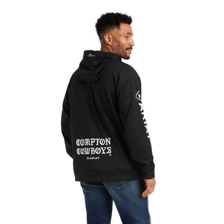 Ariat Compton Cowboys Tek Hoodie Schwarz | aerymefM