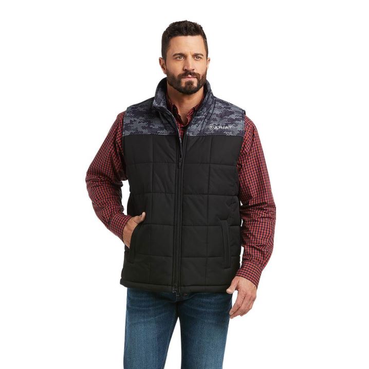 Ariat Crius Insulated Vest Schwarz Camouflage | a7QvvyBU