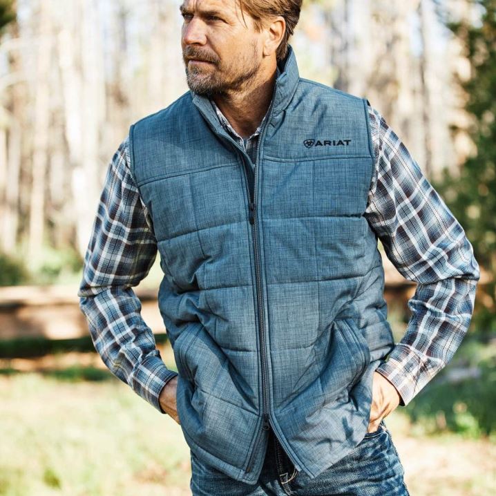 Ariat Crius Insulated Vest Slate Heather | 70hcKPdN