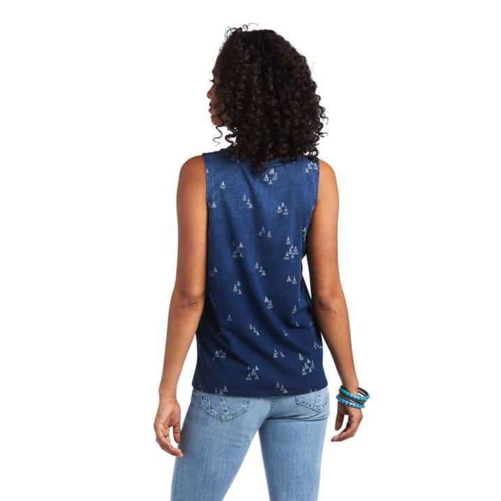 Ariat District Tank Indigo | lfPXYYdu