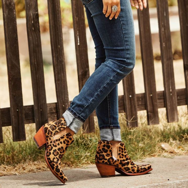 Ariat Dixon Haircalf Western Boot Leopard | QKQZc78I