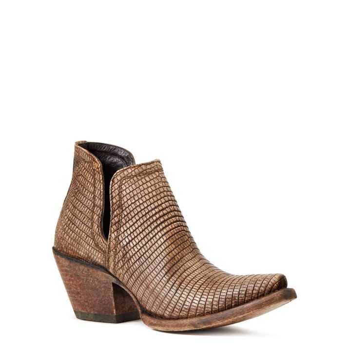 Ariat Dixon Lizard Western Boot Beige | MshncZJT