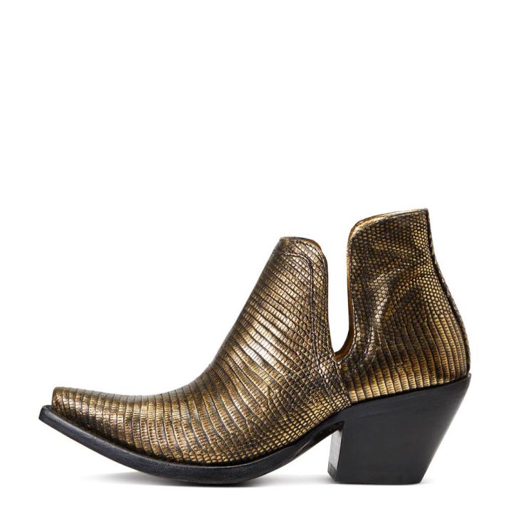 Ariat Dixon Lizard Western Boot Gold | eakN4vwZ