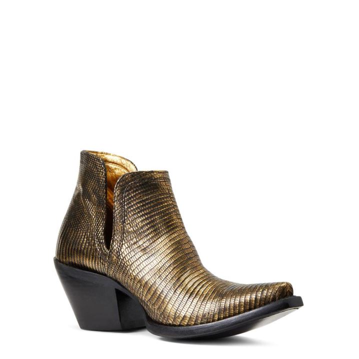 Ariat Dixon Lizard Western Boot Gold | eakN4vwZ