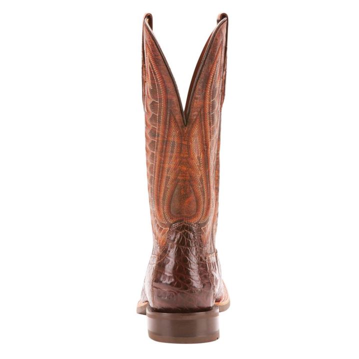 Ariat Double Down Western Boot Antique Pecan Caiman Belly | cd9VjNie