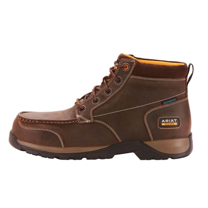 Ariat Edge LTE Chukka Wasserdichte Composite Kappe Arbeits Boot Dunkelbraun | inO3hdtx