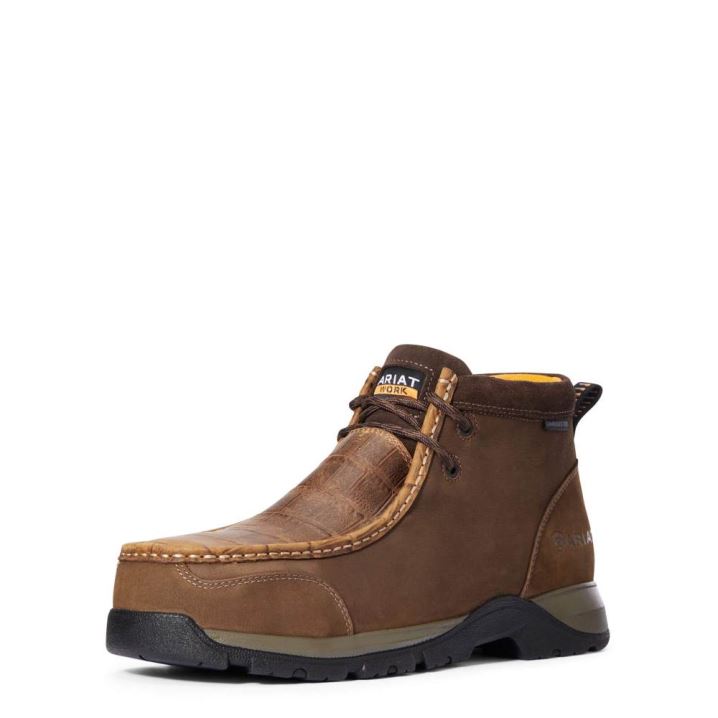 Ariat Edge LTE Moc Composite Kappe Arbeits Boot Braun | ML6Uhyrh