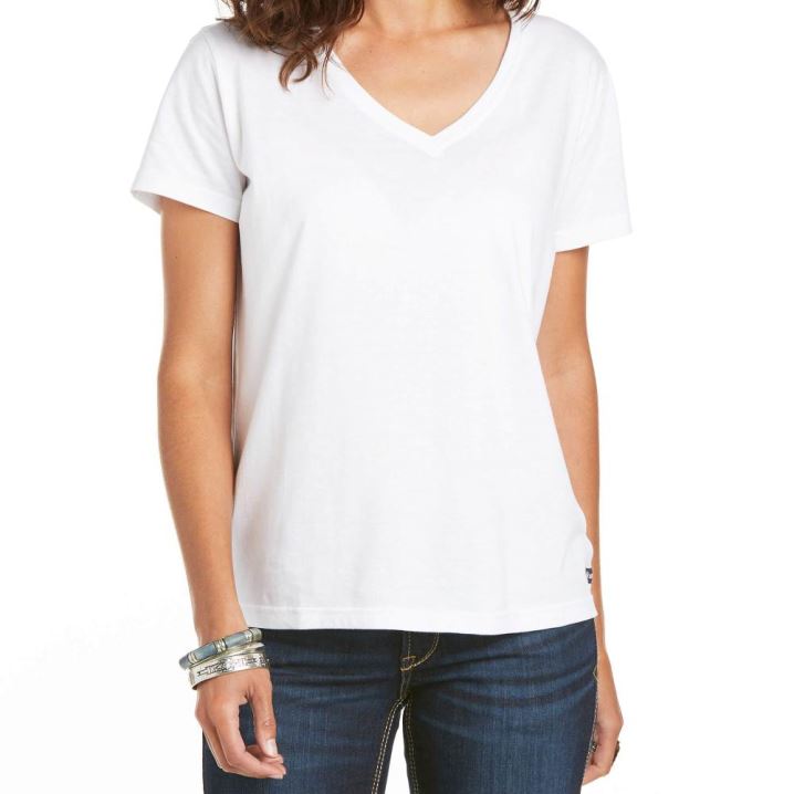 Ariat Element T-Shirt Weiß | cASyly4D