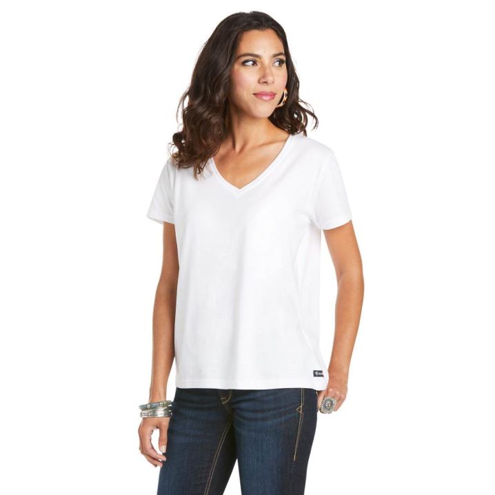 Ariat Element T-Shirt Weiß | cASyly4D