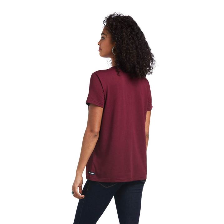 Ariat Element T-Shirt Windsor Wine | UZqSEjDa