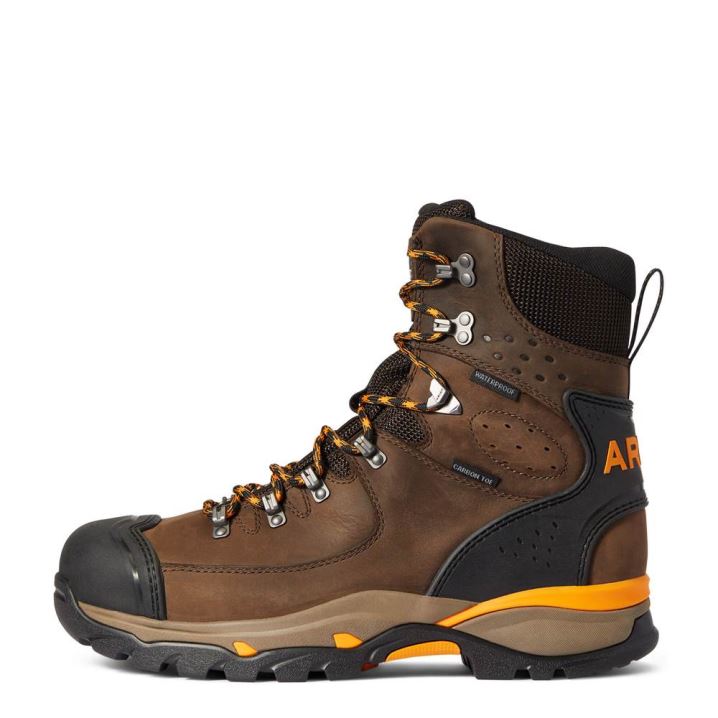 Ariat Endeavor 8" Wasserdichte Carbon Kappe Arbeits Boot Schokolade Braun | lt6cOfFa