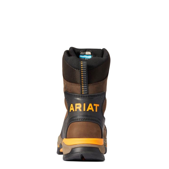 Ariat Endeavor 8" Wasserdichte Carbon Kappe Arbeits Boot Schokolade Braun | lt6cOfFa