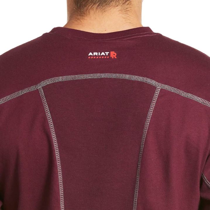 Ariat FR AC Crew T-Shirt Malbec | dGgLir7l