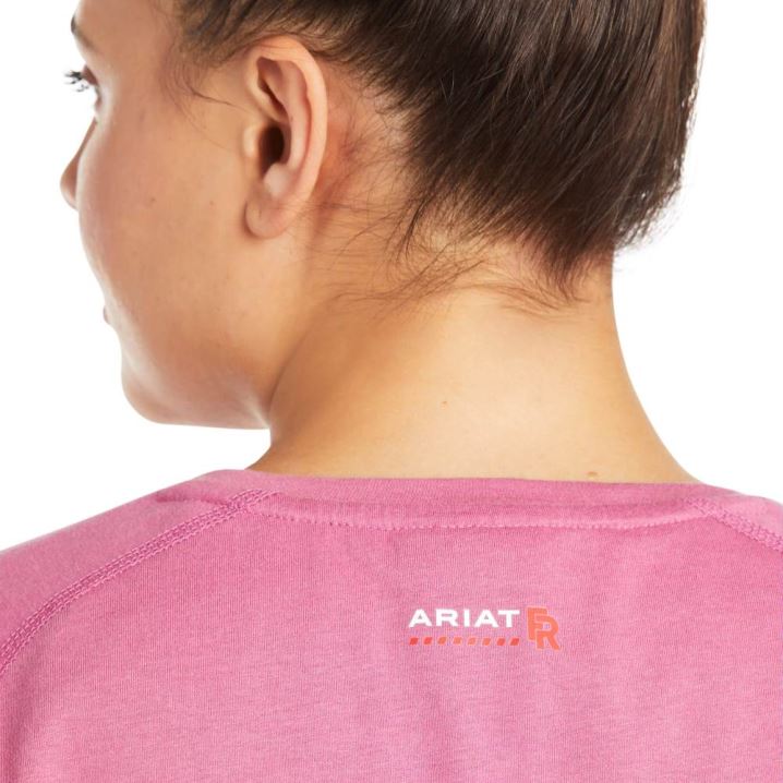 Ariat FR Air Crew T-Shirt Rosa Lila | LXFqGt1m