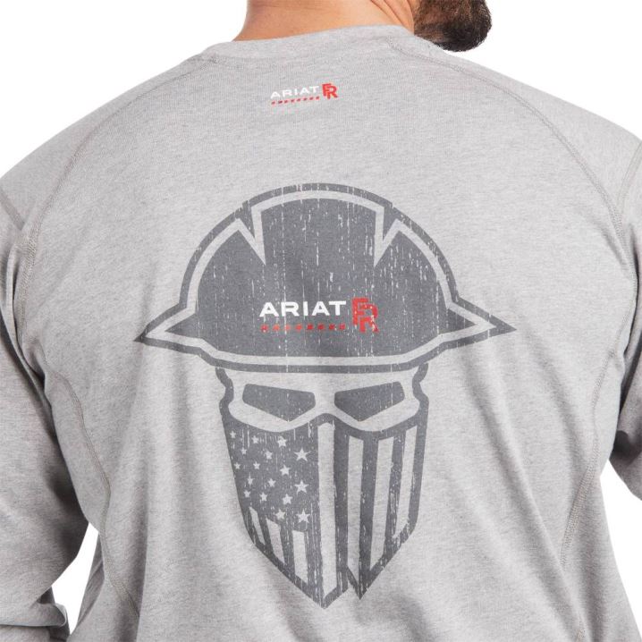 Ariat FR Air Full Cover Graphic T-Shirt Grau | SMtpNm38