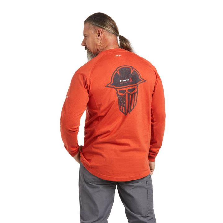 Ariat FR Air Full Cover Graphic T-Shirt Volcanic Heather | YKVod5Br