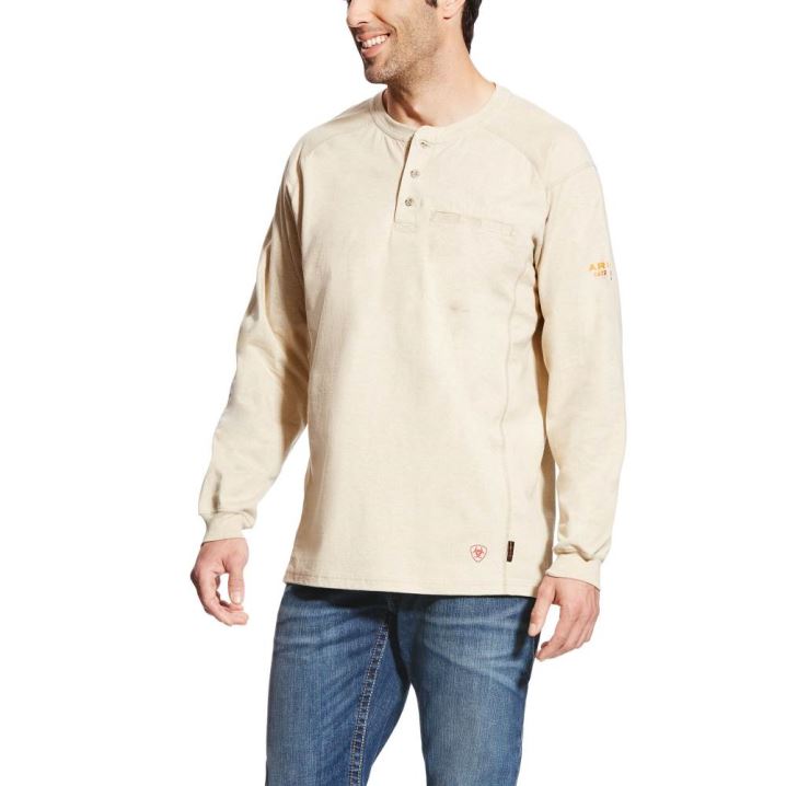 Ariat FR Air Henley Sand Heather | Frv9yj6N