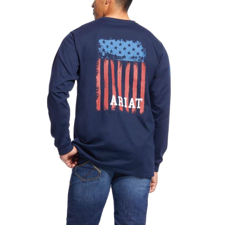 Ariat FR Americana Graphic T-Shirt Navy | FM4SQFyb