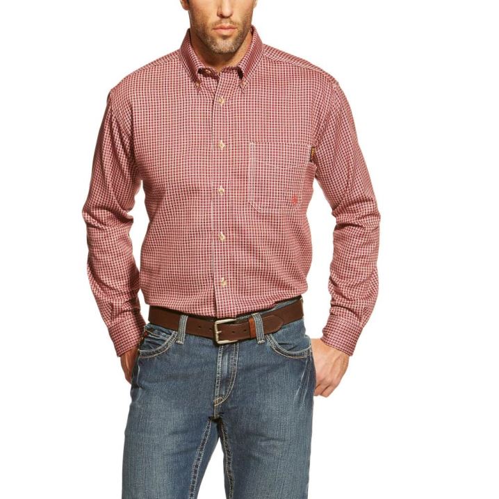 Ariat FR Bell Arbeits Shirt Wine | NtGpBBjf