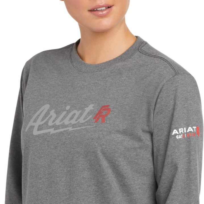 Ariat FR Bolt Graphic T-Shirt Grau | IEyxVYCK