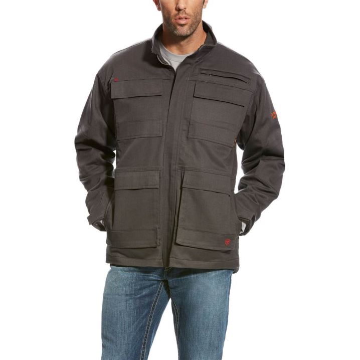 Ariat FR Canvas Stretch Jacket Dunkelgrau | M0T6fsUQ