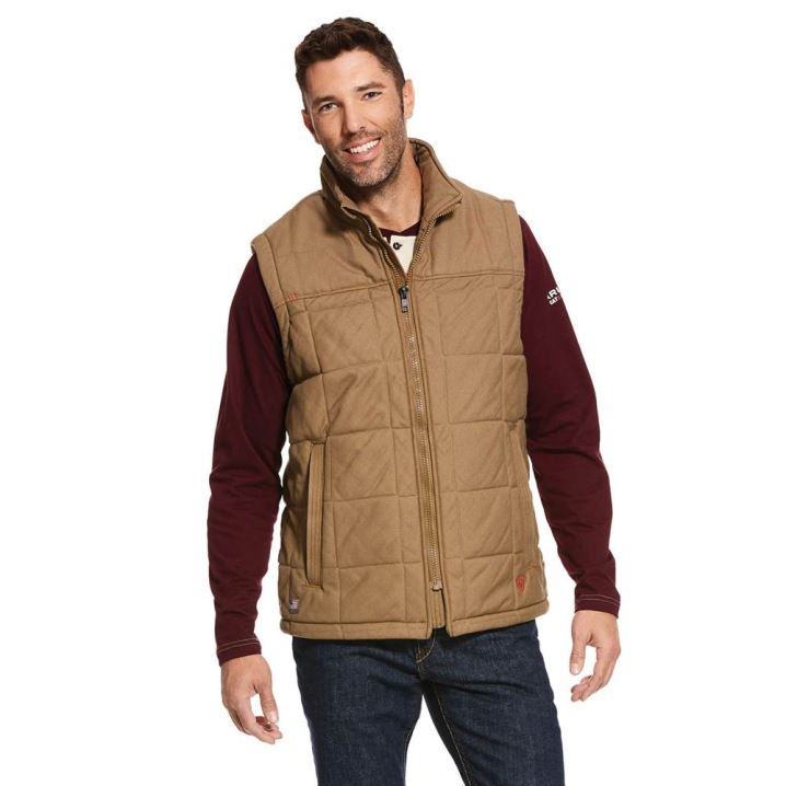 Ariat FR Crius Insulated Vest Khaki | H1Hgd2iL