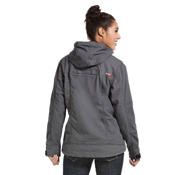 Ariat FR DuraLight Stretch Canvas Jacket Grau | tTNgvbKq