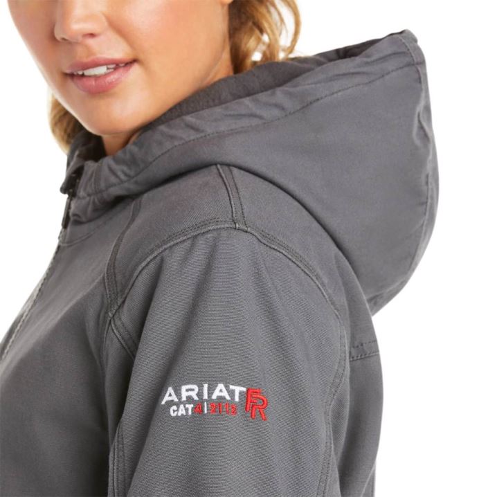 Ariat FR DuraLight Stretch Canvas Jacket Grau | tTNgvbKq