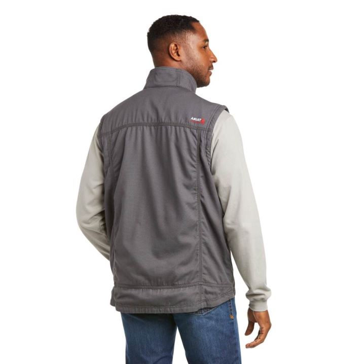 Ariat FR DuraLight Stretch Canvas Vest Grau | L4ktbIBG