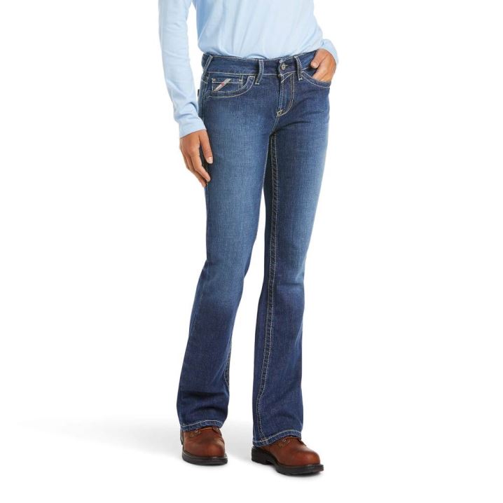 Ariat FR DuraStretch Basic Boot Cut Jean Blau | 1ZszxQlD