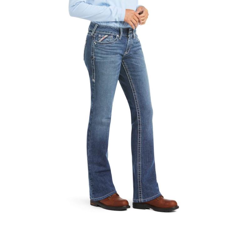 Ariat FR DuraStretch Entwined Boot Cut Jean Oceanside | 2p44fq98