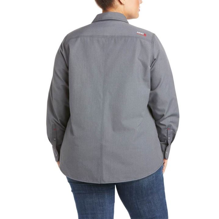 Ariat FR Featherlight Arbeits Shirt Gunmetal | KOVkkFiQ