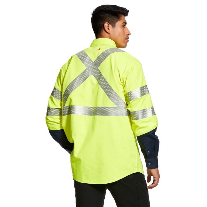 Ariat FR Hi-Vis Arbeits Shirt Gelb | 99tvsoAs