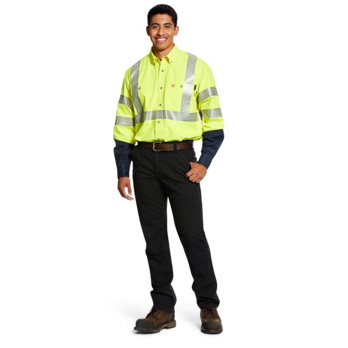 Ariat FR Hi-Vis Arbeits Shirt Gelb | 99tvsoAs