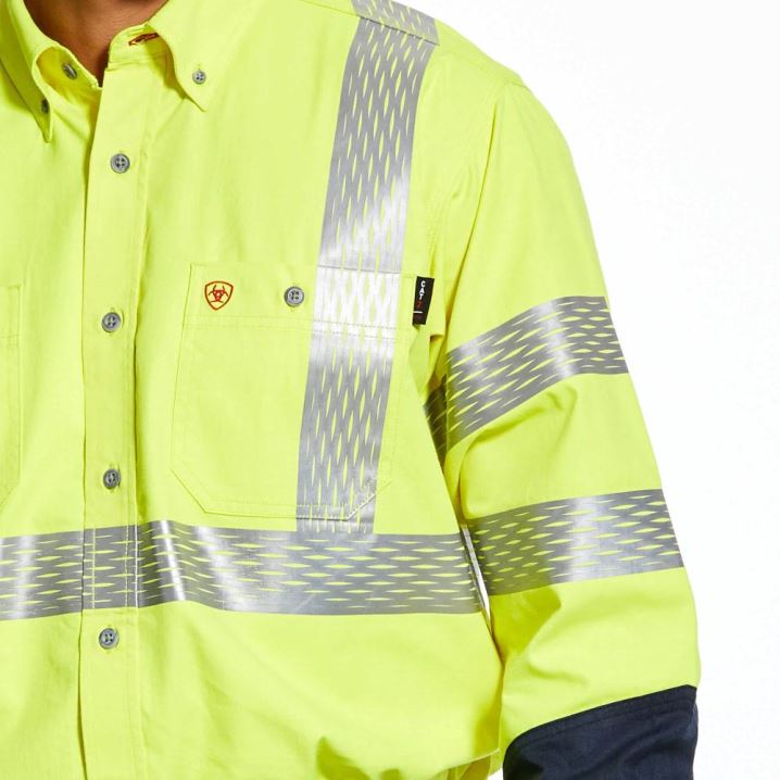 Ariat FR Hi-Vis Arbeits Shirt Gelb | 99tvsoAs