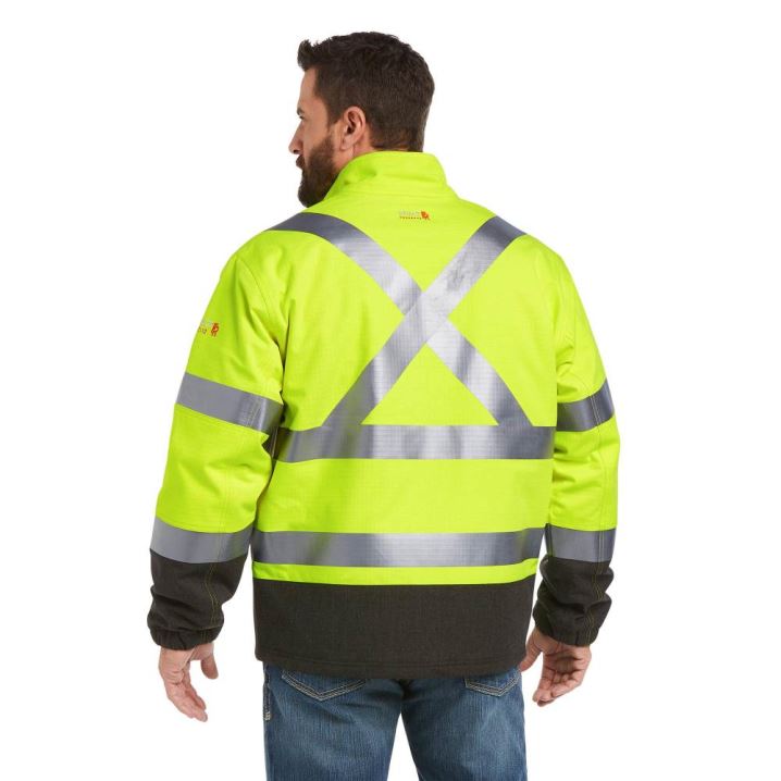 Ariat FR Hi-Vis Wasserdichte Insulated Jacket Gelb | HgJAUX85