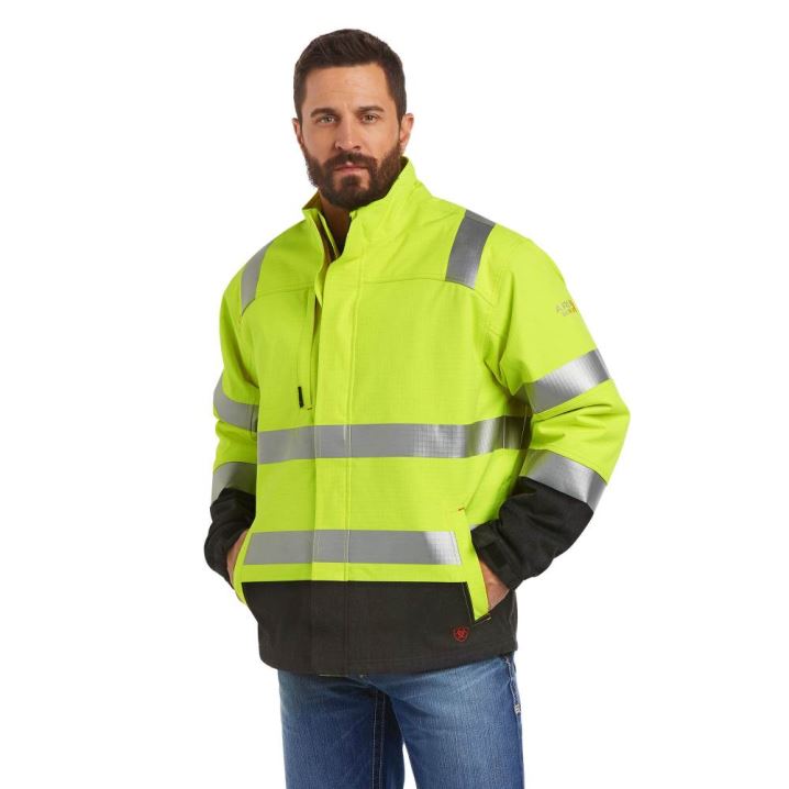 Ariat FR Hi-Vis Wasserdichte Insulated Jacket Gelb | HgJAUX85