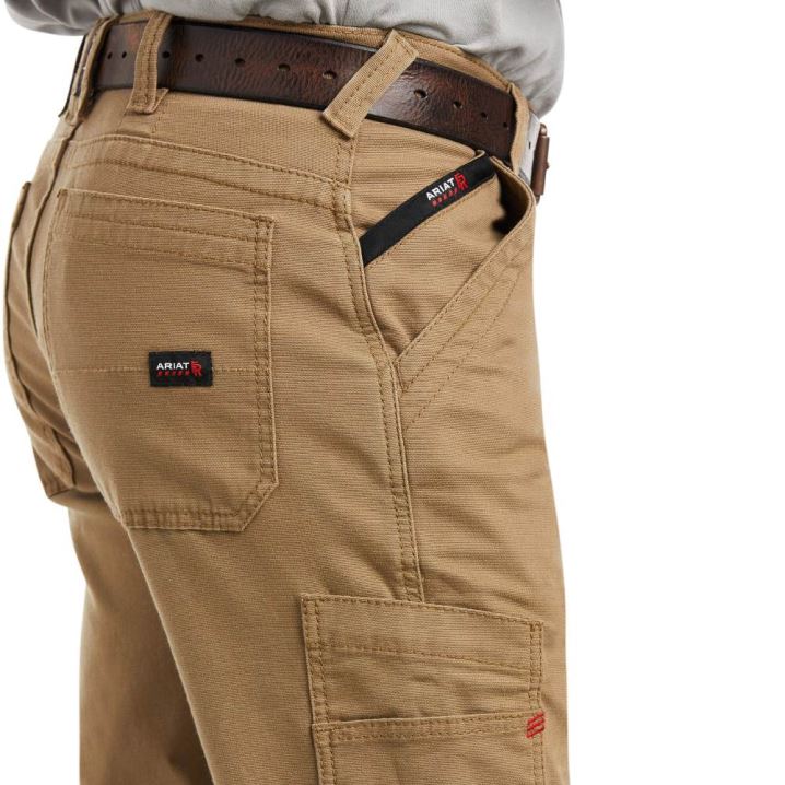 Ariat FR M5 Straight Stretch DuraLight Canvas Stackable Straight Leg Pant Khaki | f4p1tpkq