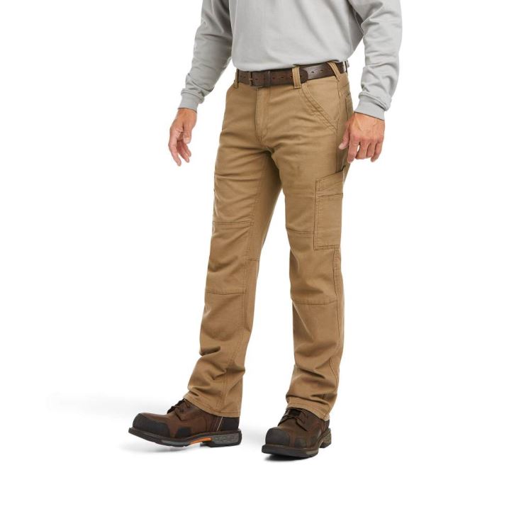 Ariat FR M5 Straight Stretch DuraLight Canvas Stackable Straight Leg Pant Khaki | f4p1tpkq