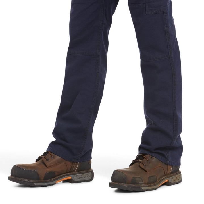 Ariat FR M5 Straight Stretch DuraLight Canvas Stackable Straight Leg Pant Navy | wkzuioNO