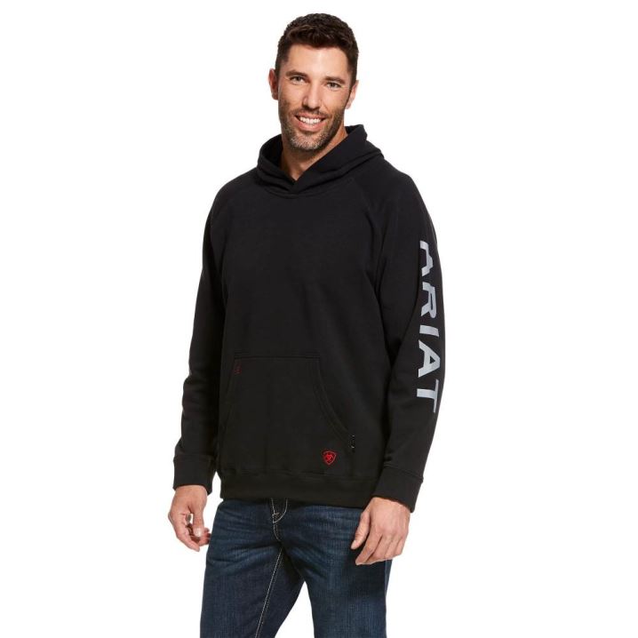 Ariat FR Primo Fleece Logo Hoodie Schwarz | toNDvJz3