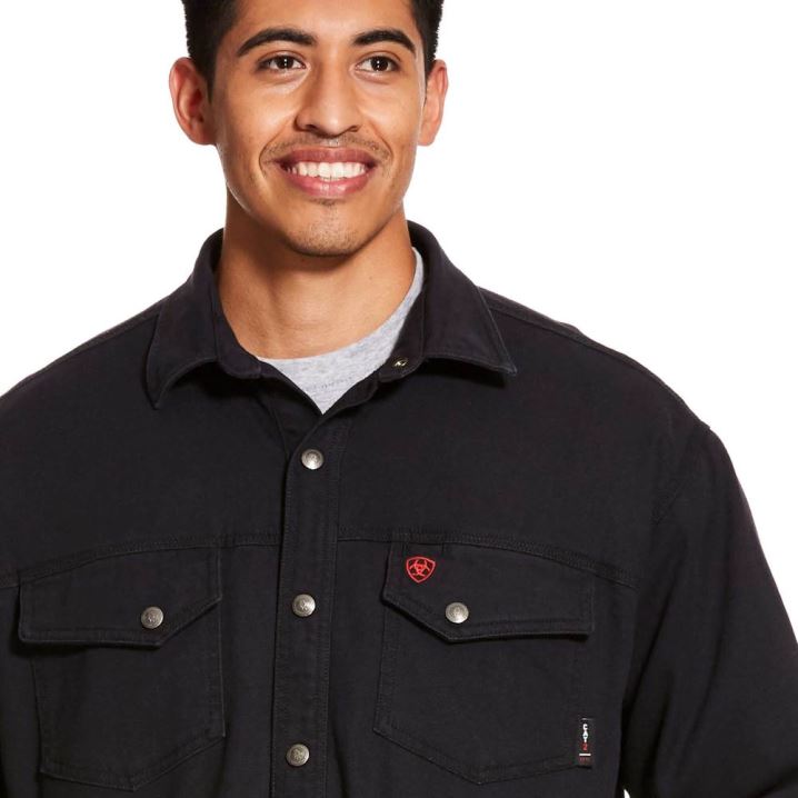 Ariat FR Rig Shirt Jacket Schwarz | I3m8Qn3c