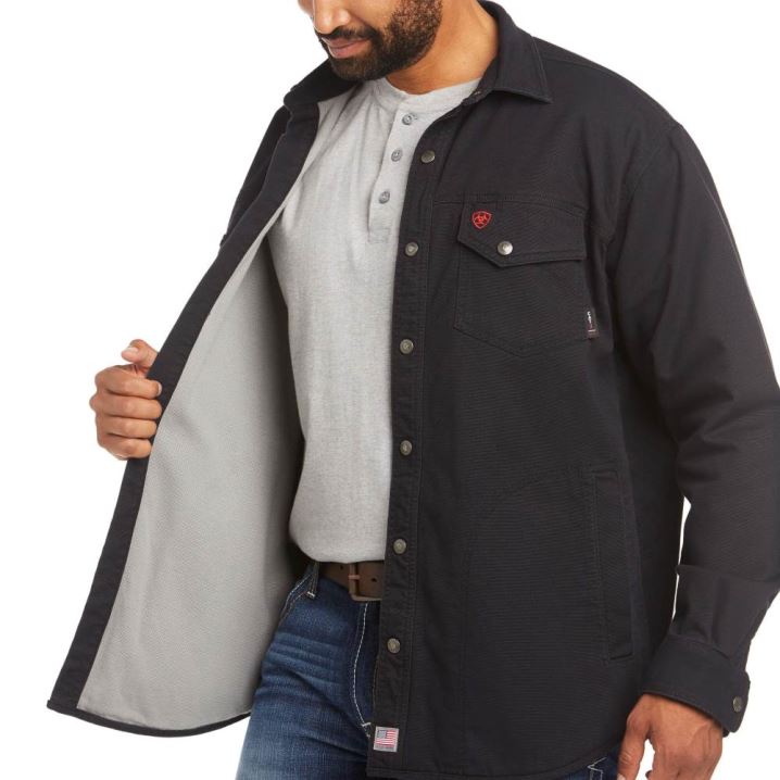 Ariat FR Rig Shirt Jacket Schwarz | I3m8Qn3c