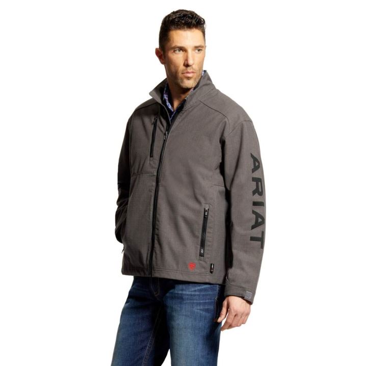 Ariat FR Team Logo Jacket Grau | EOZChQmO