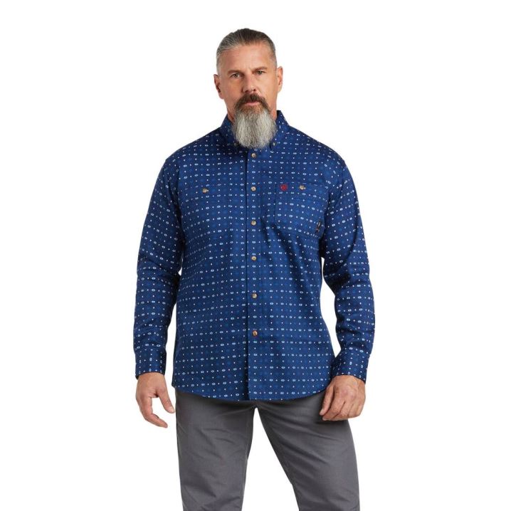 Ariat FR Vented Arbeits Shirt Hellblau | Y1hyLAje