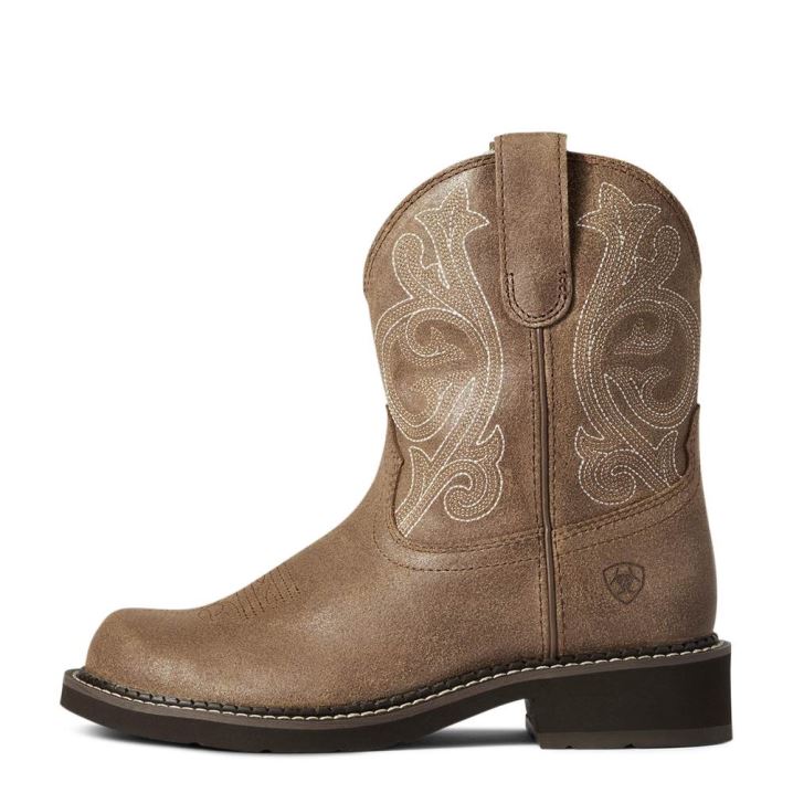 Ariat Fatbaby Cozy Western Boot Grau Braun | 7DULYzwT